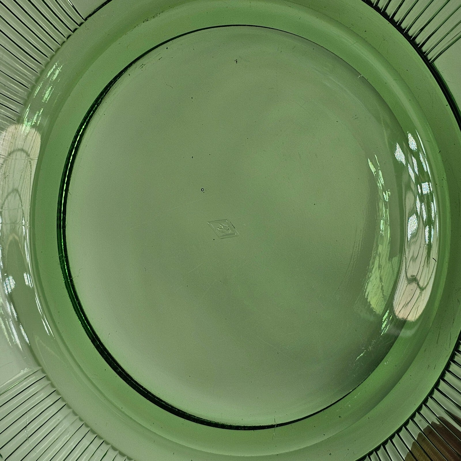 Heisey 7 1/8" Salad Plate Pleat and Panel Moongleam Green