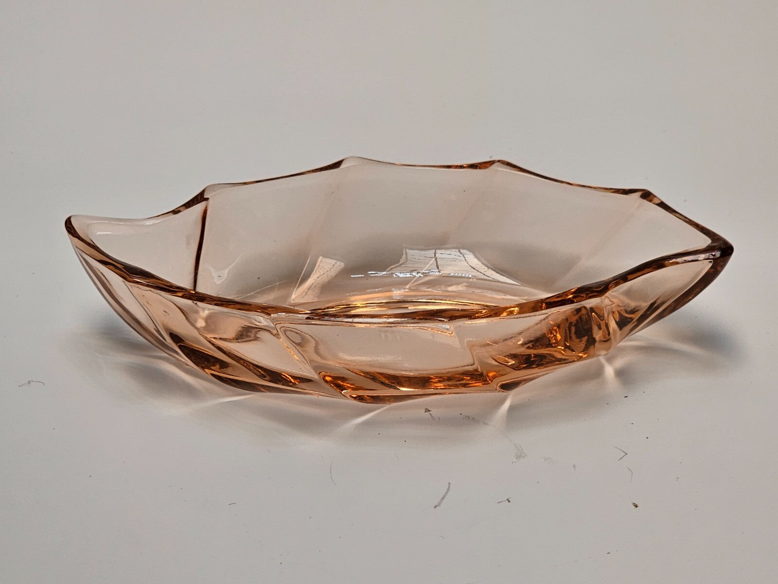 Heisey 7" Twist Flamingo Pickle Dish