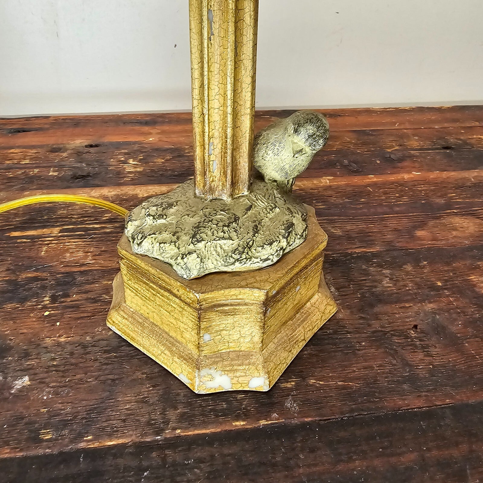 Birds Gathering Tall Lamp With Woven Twig Shade 28.5" H