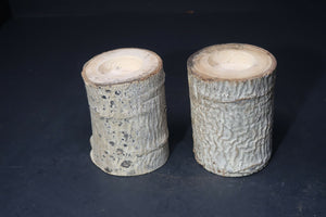 Set of 2 Birch Tree Candle Holders