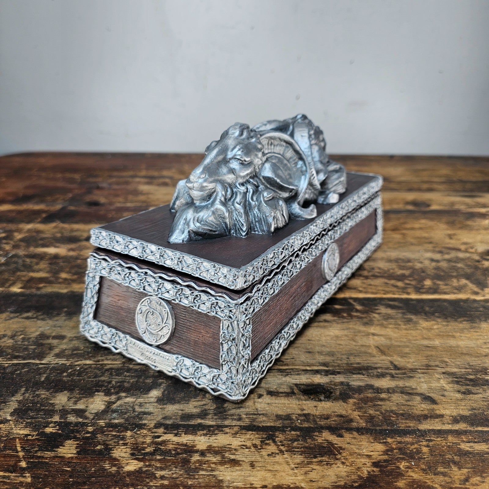 Rare 2001 "Aries Ram" Gothic Trinket Box by Raven's Flight