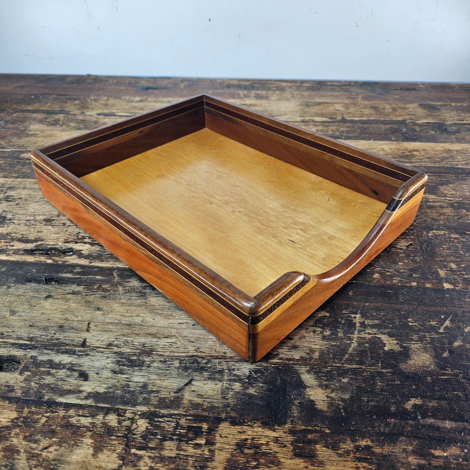 Nordic Style Vintage Wooden Document Tray