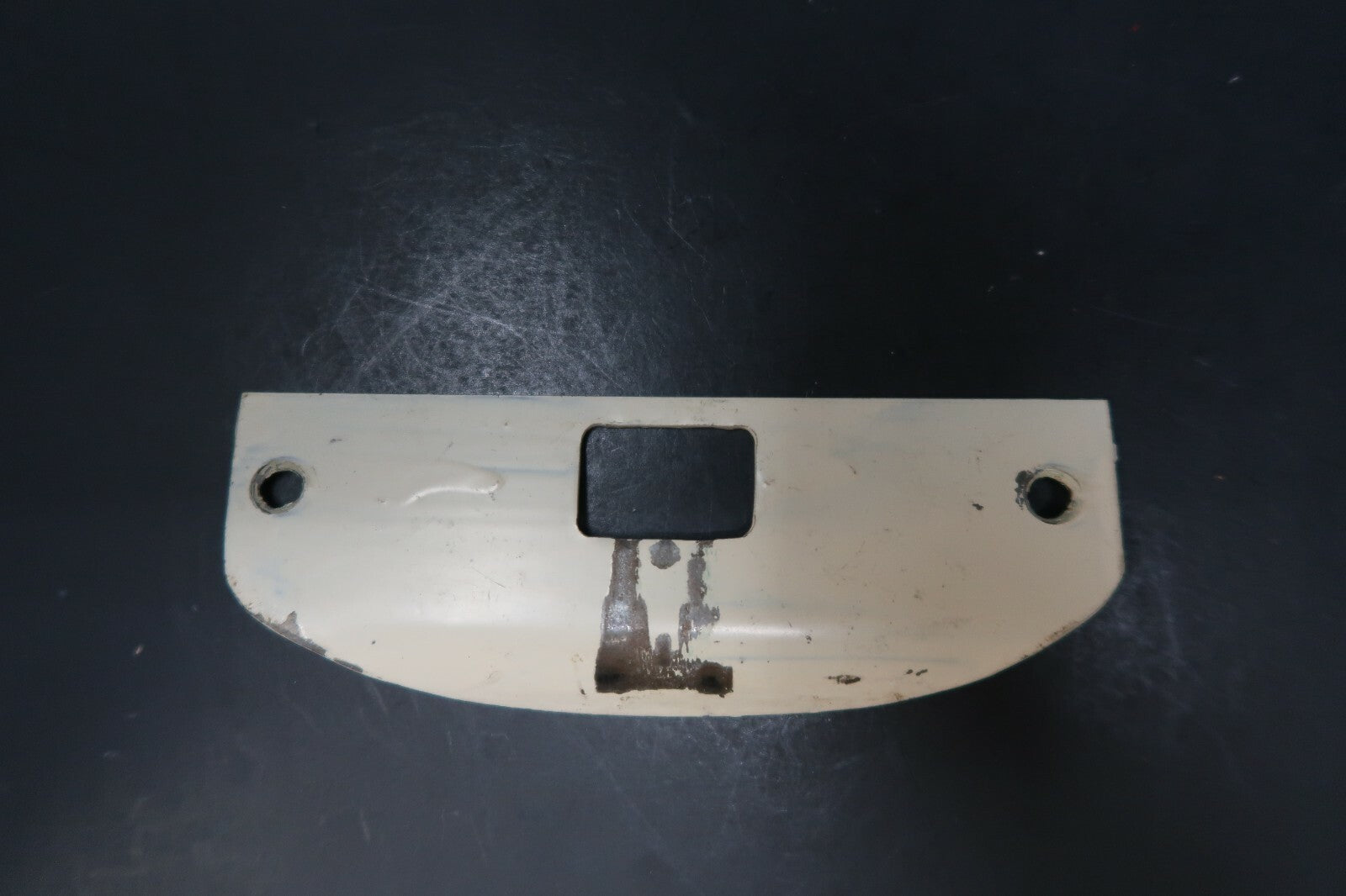 Vintage Strike Plate Shabby Chic White Painted (B)