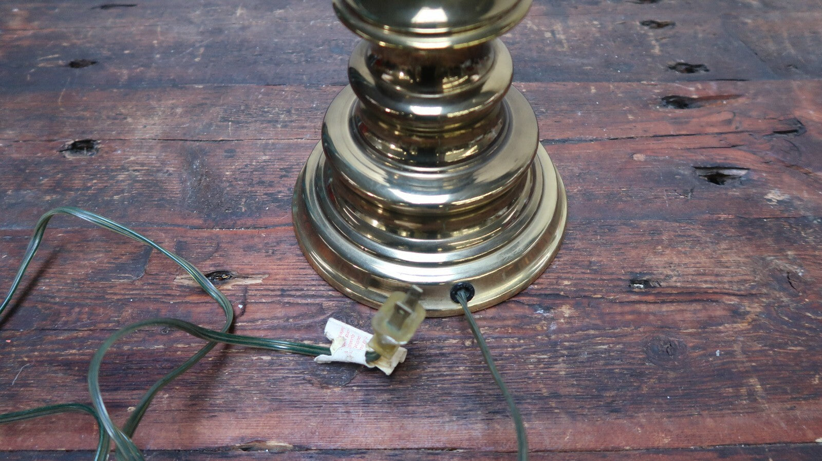 Vintage Leviton Brass Table Lamp 7" x 7" x H23.5"