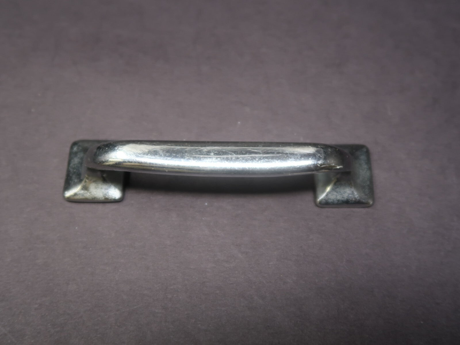 Vintage Chrome Drawer Cabinet Knob Pull 4"