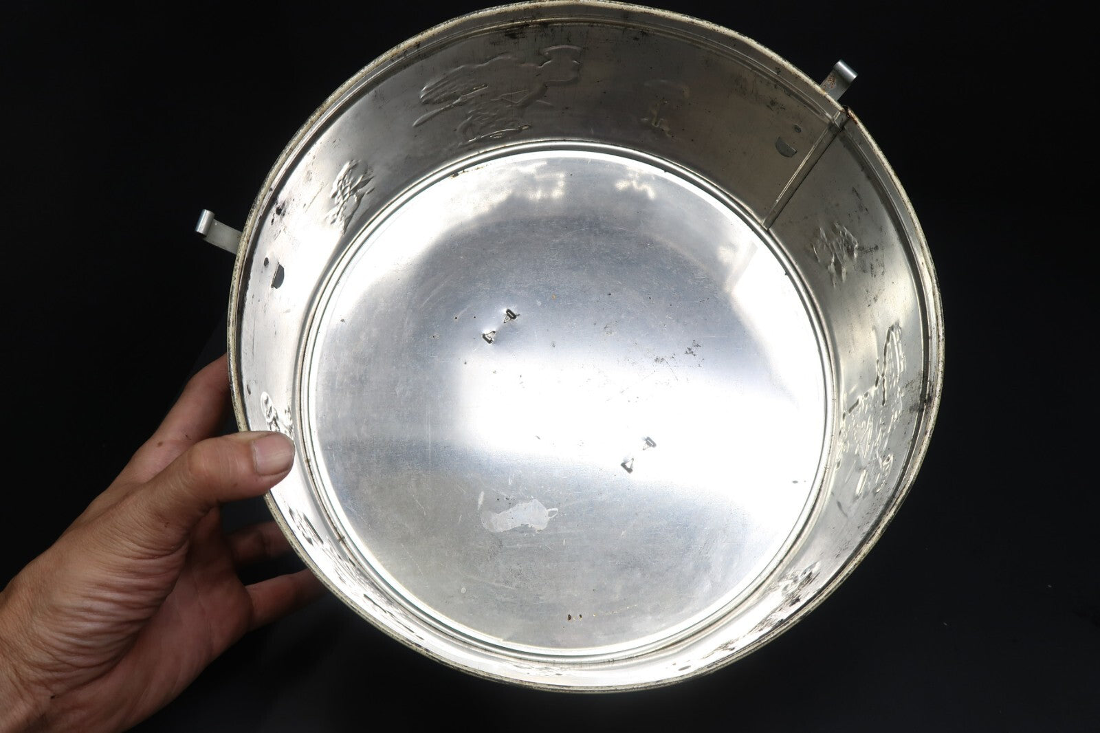 Decoware Metal Cake Pie Carrier Tin 11.5" x 11.5" x H 5.5"