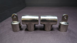 Set of 4 Top Eye End Cap & Hand Rail Fitting Marine Hardware Stainless Steel