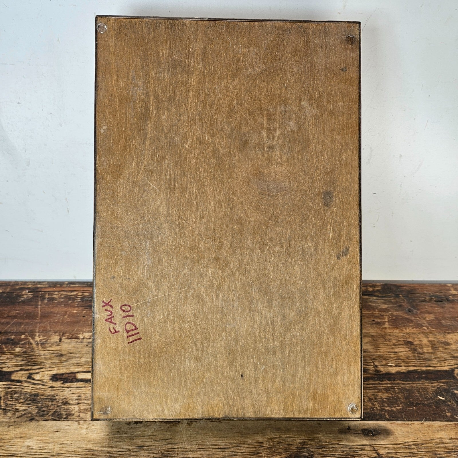 Vintage Walnut Deep Desk Tray / Document Organizer  (1950s-1960s) 4.25"H