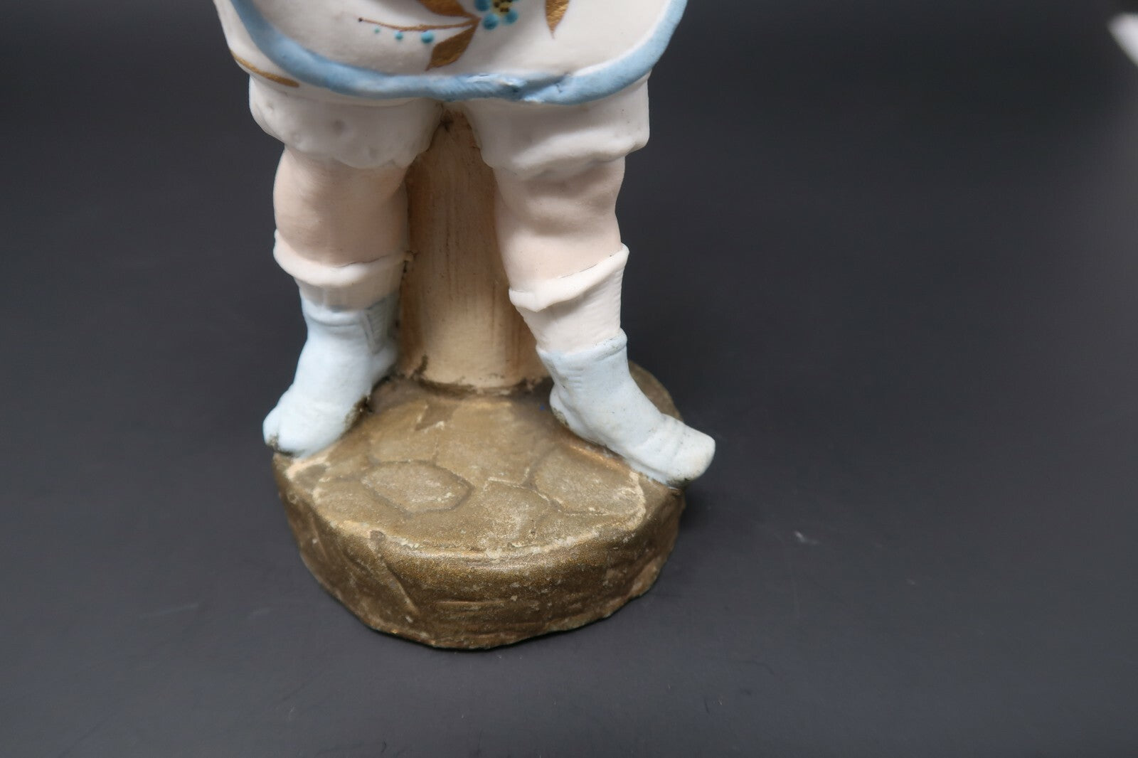 Early 1900's Vintage Child Blacksmith Hand painted Bisque Porcelain Germany 7.5"