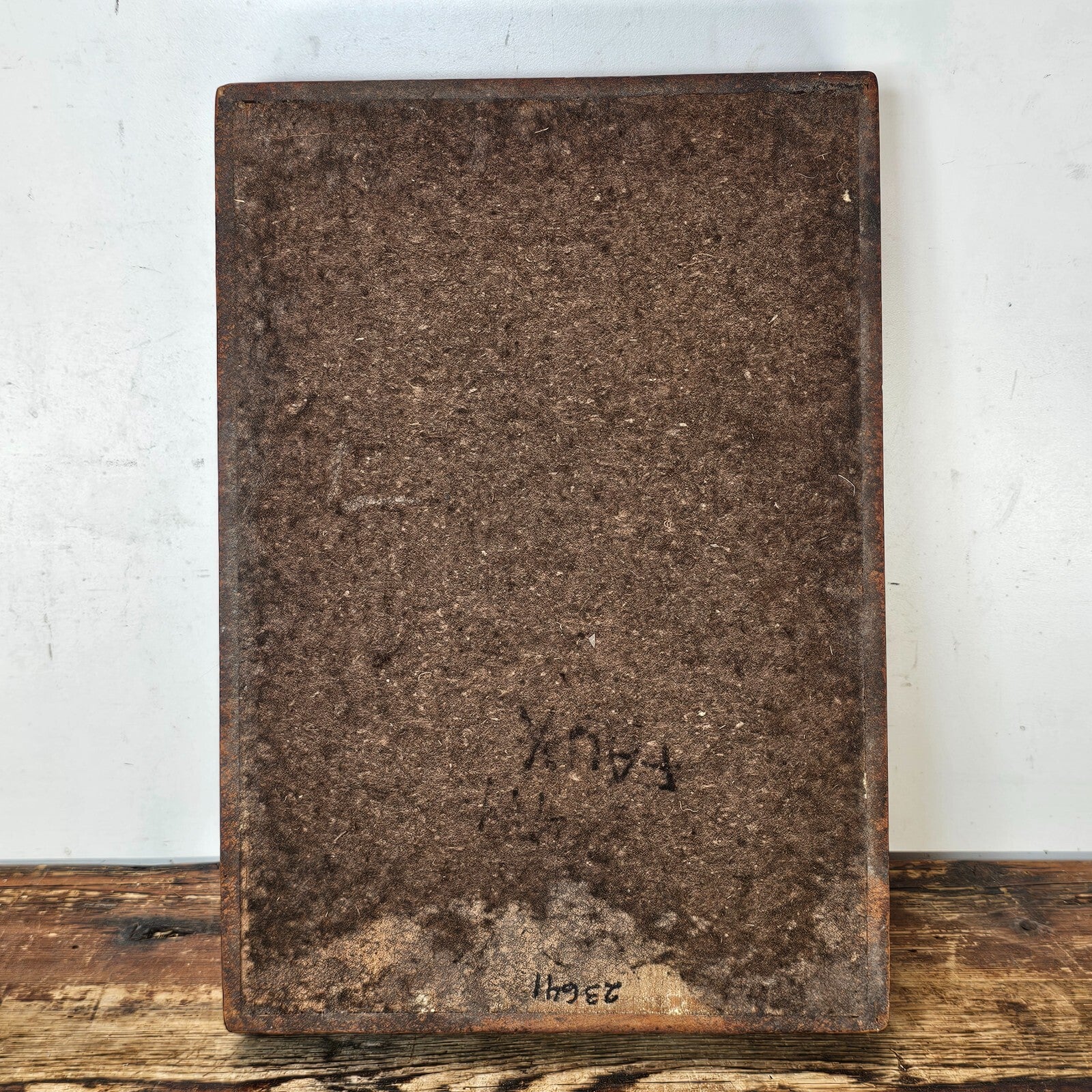 Vintage Walnut Triple Cutout Desk Tray (1950s-1960s)