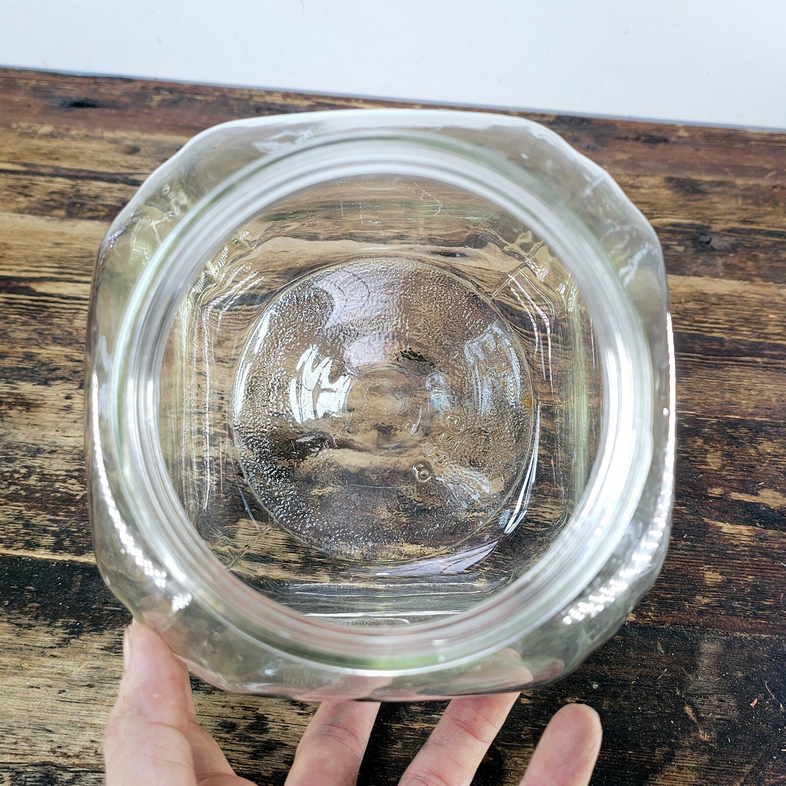 Vintage Hazel Atlas 1 Gal Clear Glass Canister Jar #5238 (No Lid)