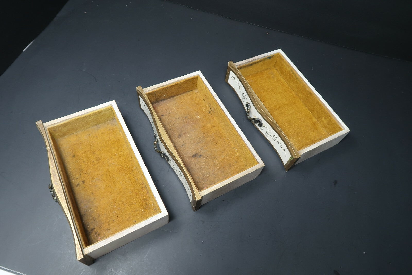 Vintage Jewelry Box Dollhouse furniture 3 Drawer Chest Japan H8" x  L10" x  D6"