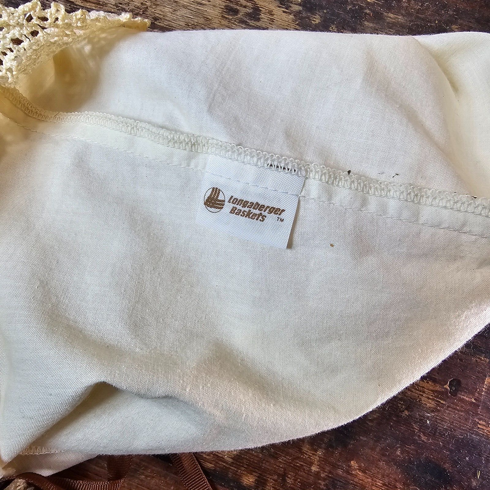 Longaberger Footed Magazine Basket-Swinging Handle With Original Liner 1985