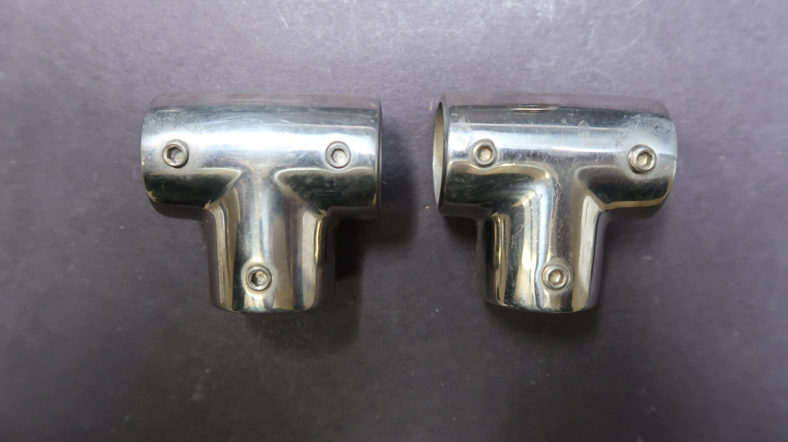 Set of 4 Top Eye End Cap & Hand Rail Fitting Marine Hardware Stainless Steel