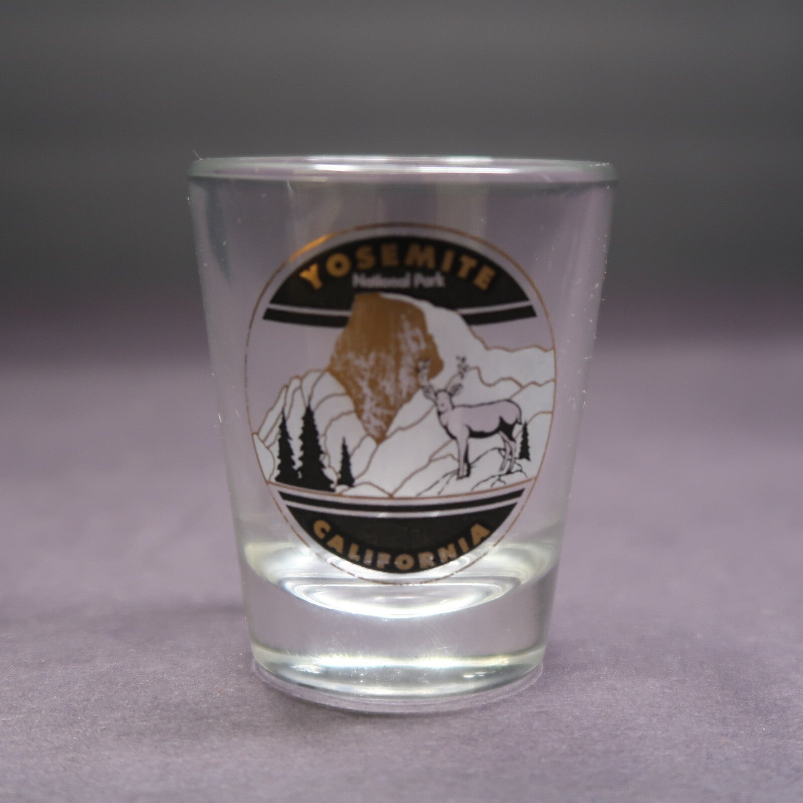 Vintage Yosemite National Park California Shot Glass Deer Made In USA H 2.3"