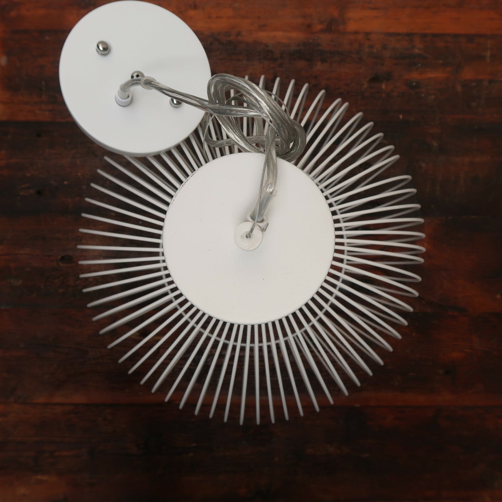 Structube Sphere White Wire Globe Pendant Light 15" x 15" x H17"