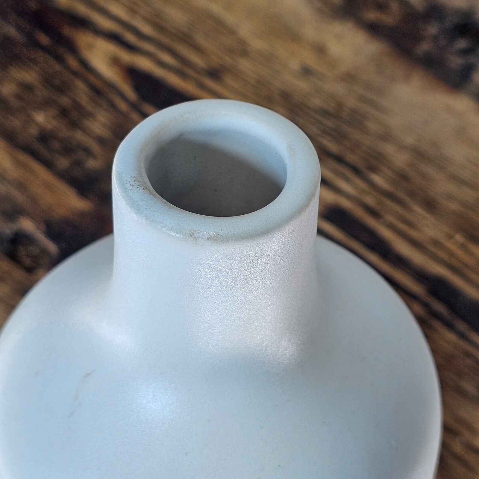 West Elm White Ceramic Vase Bottle 4.25"Diam x 9"H