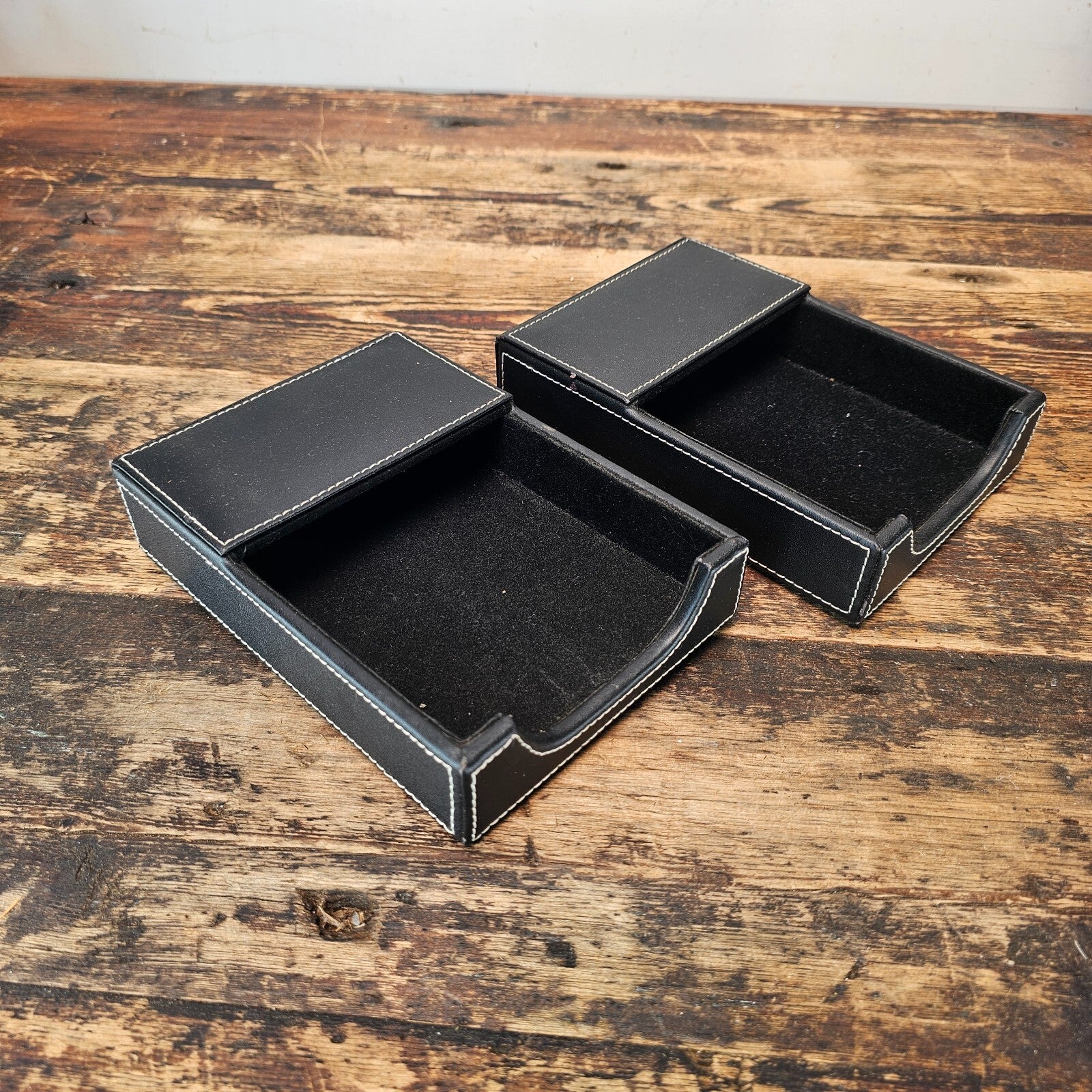 Leather Style Desk Set with 8 Accessories- Desk Storage Organizer Set