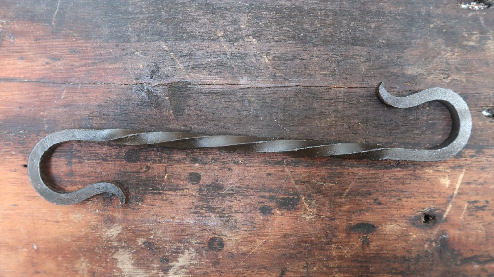 Hand Forged 13.75" Iron S Hook Vintage