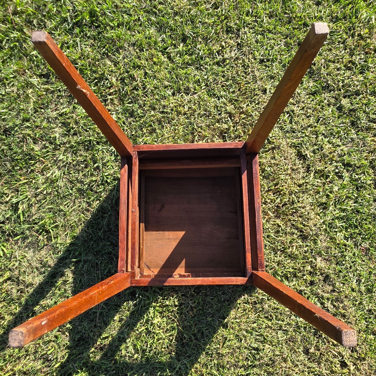 Antique New England Cherry One-Drawer Work Table c.1820s Original Mushroom Knob