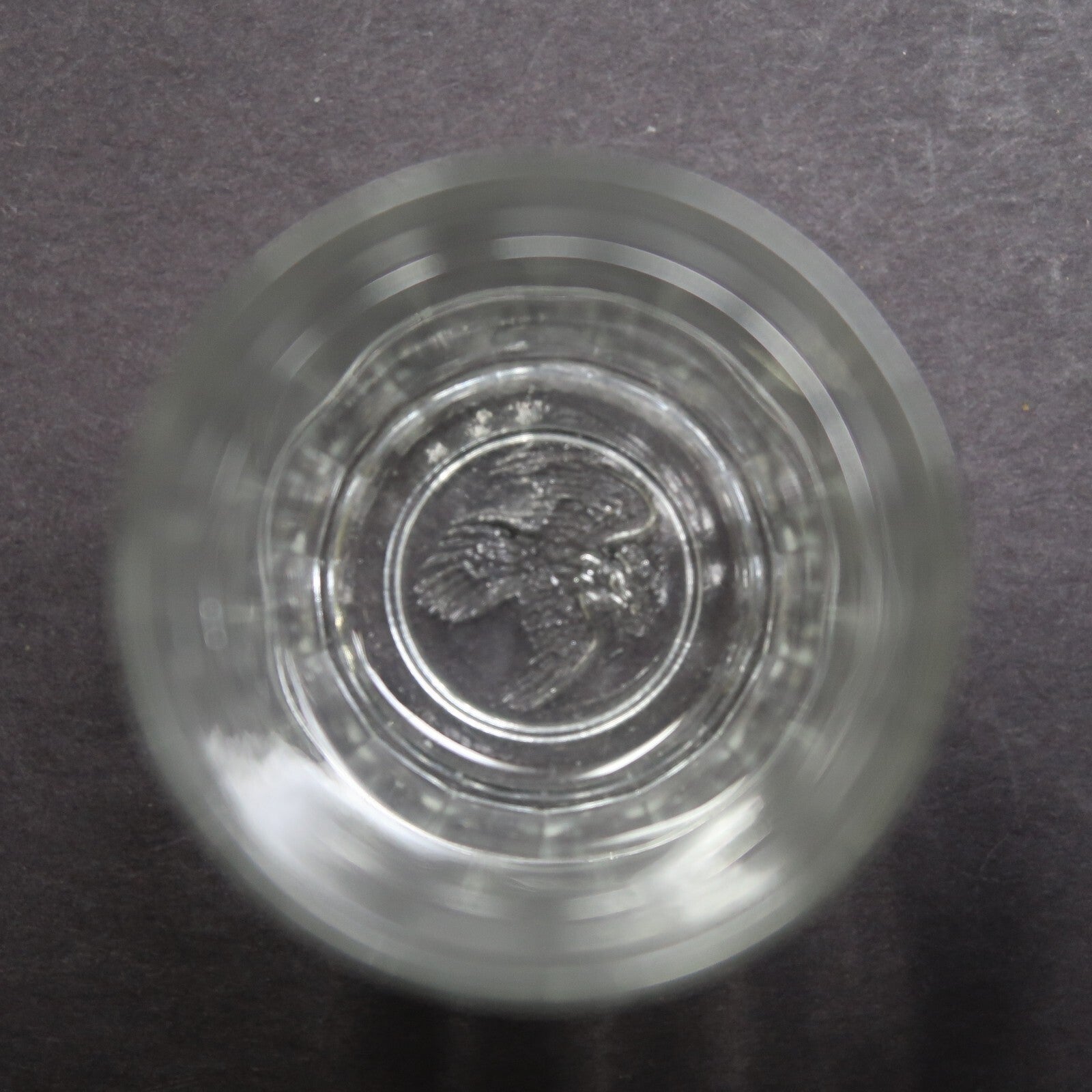 Vintage Shot Glass - Eagle Mark On Bottom H 1.85"