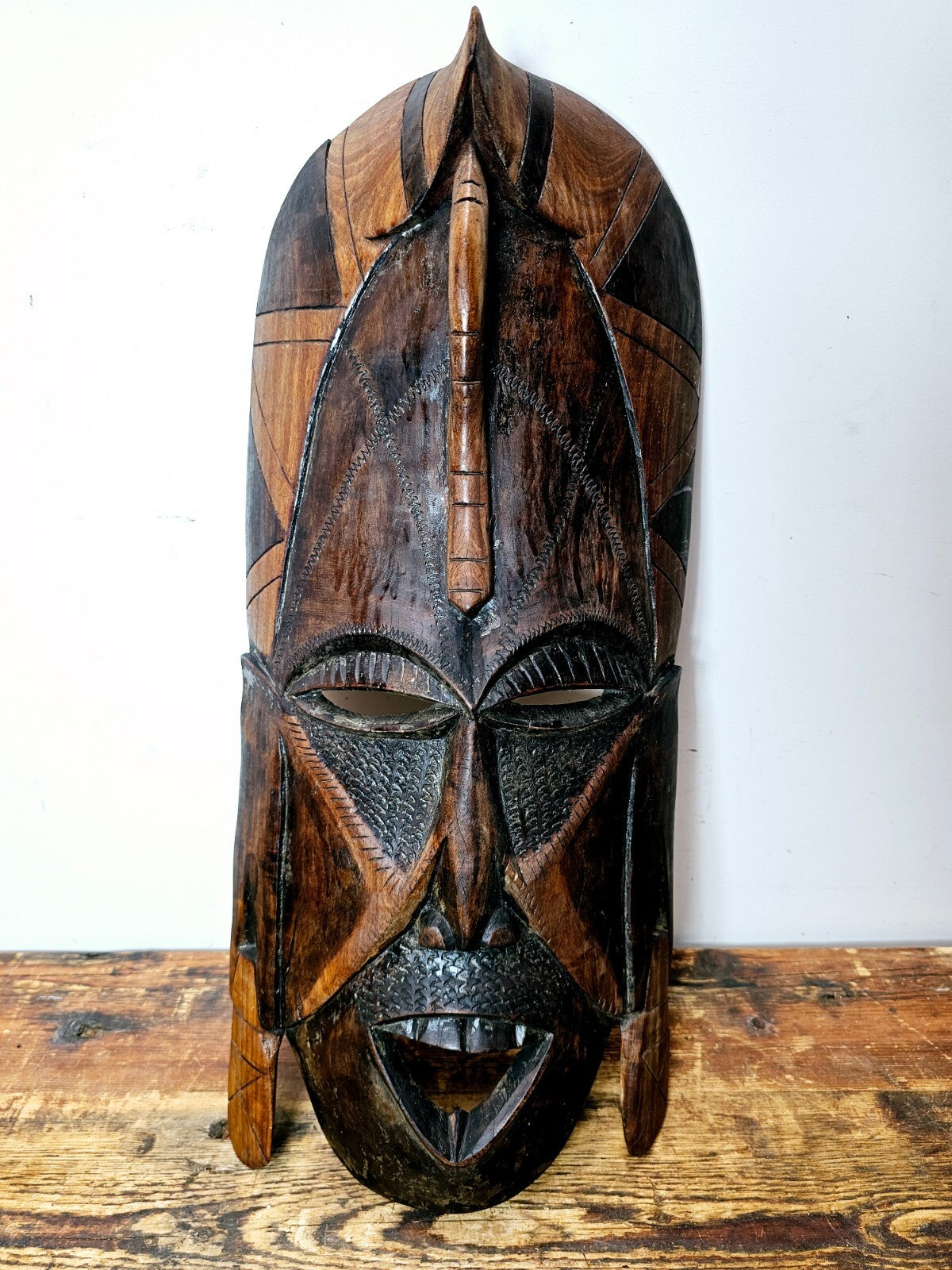 African Carved Wooden Mask - Kenya / East Africa