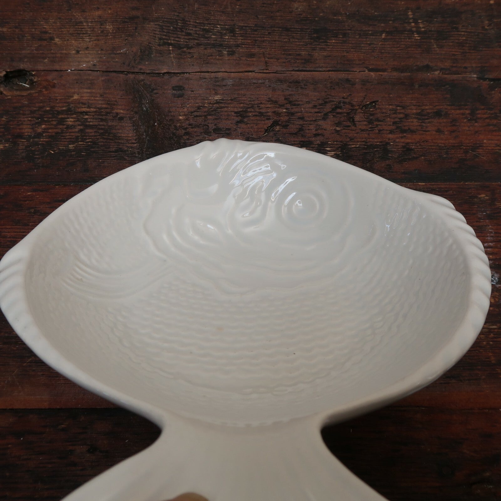 Vintage Oven Proof Fish Shaped Bowl Made In California 10.5" x 9" x 2"
