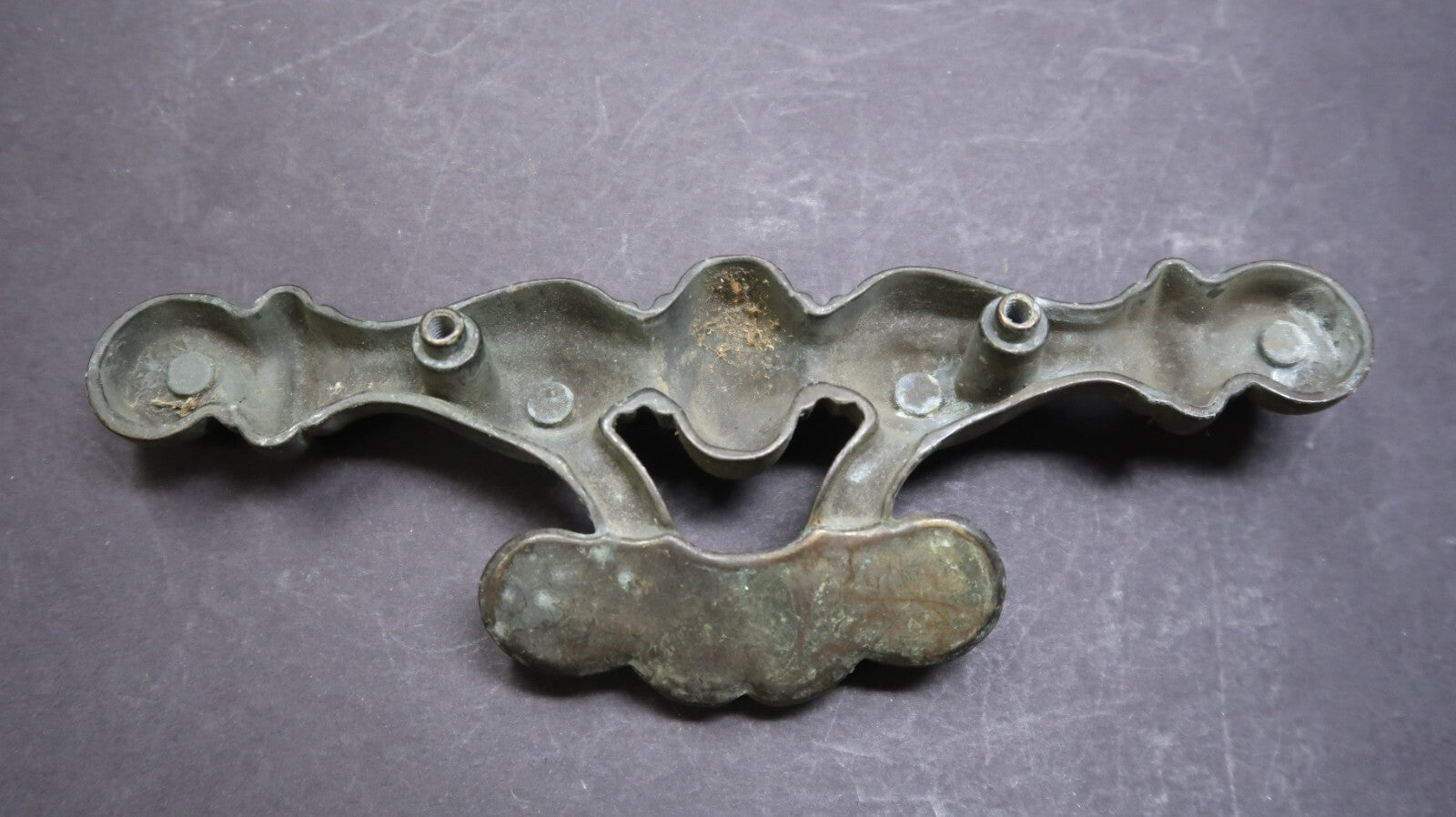 Ornate Victorian Brass Drawer Handle Pull 7" Rustic Vintage (B)