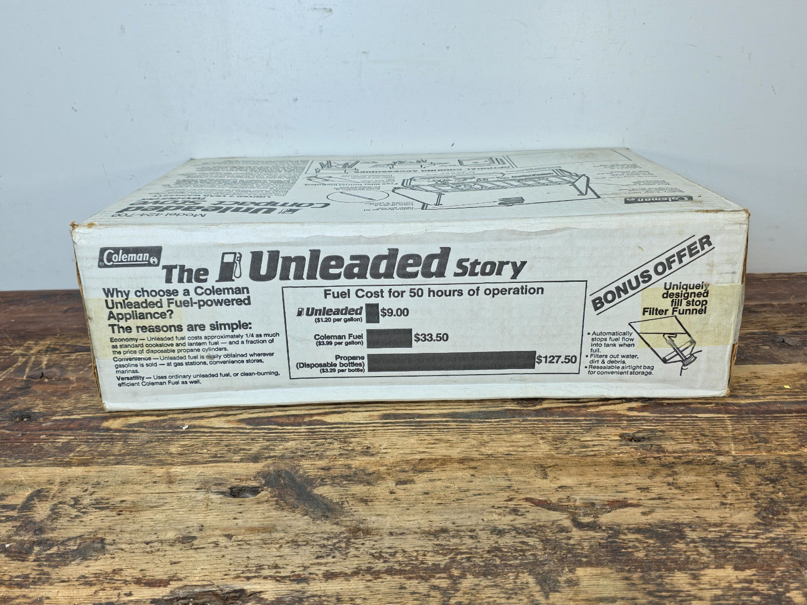 Coleman Dual Fuel 2-Burner Stove 424-700 – New Old Stock Never Opened