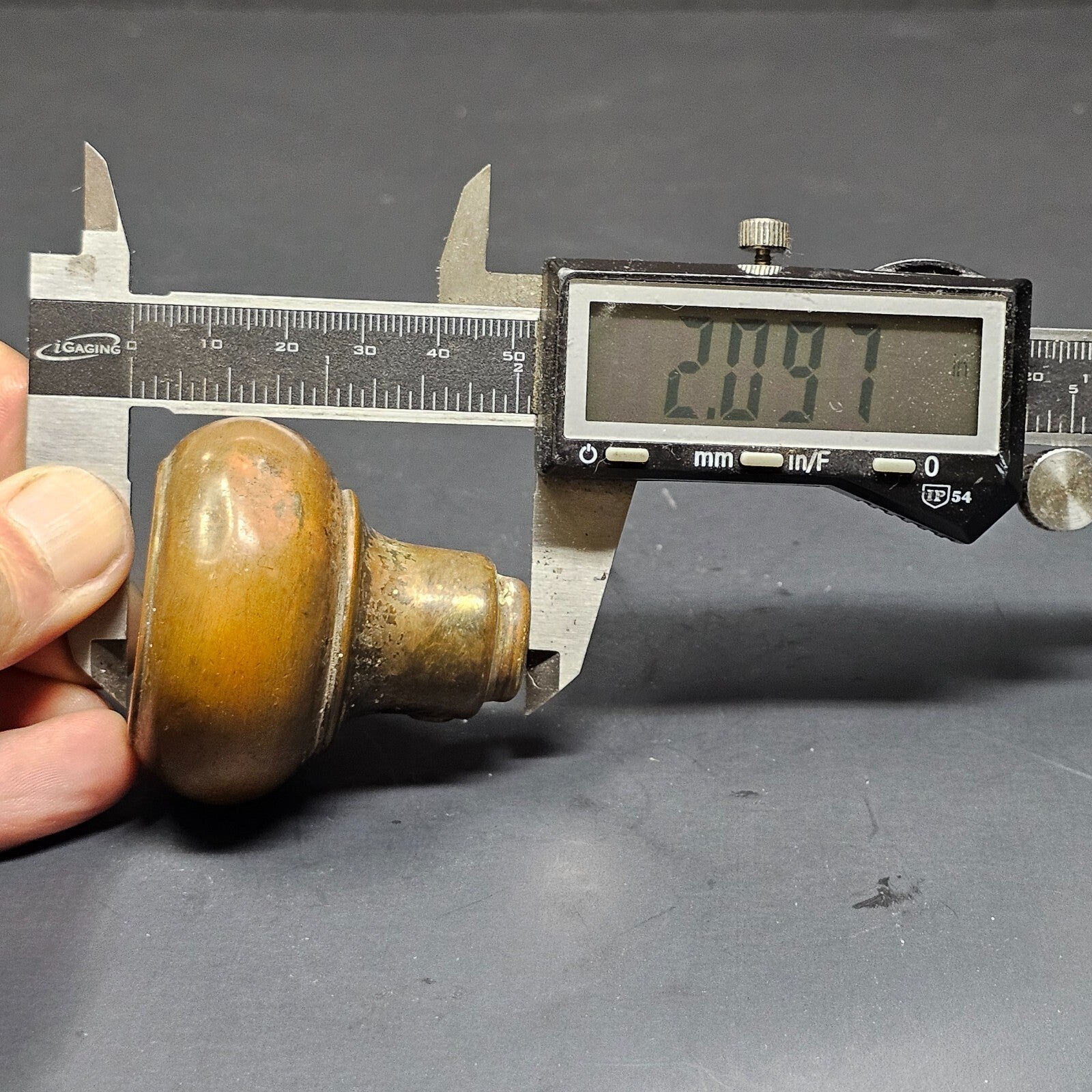 Antique Single Door Knob Solid Brass