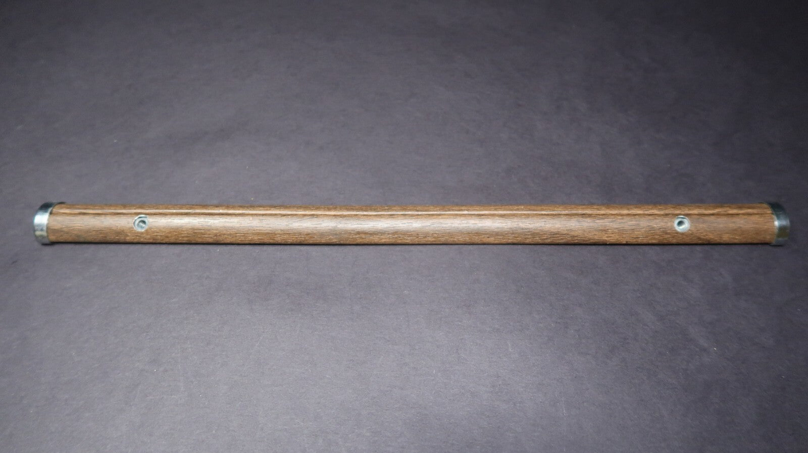 Vintage Cabinet Handle Pull Kitchen Drawer Pull Wood Grain & Chrome 14"