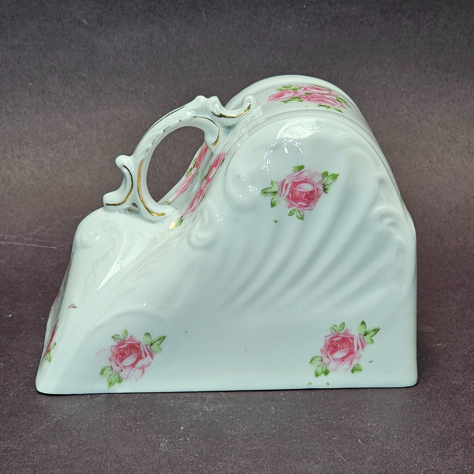 Porcelain Wedge Shaped Cheese Dish Cover (Cover Only)