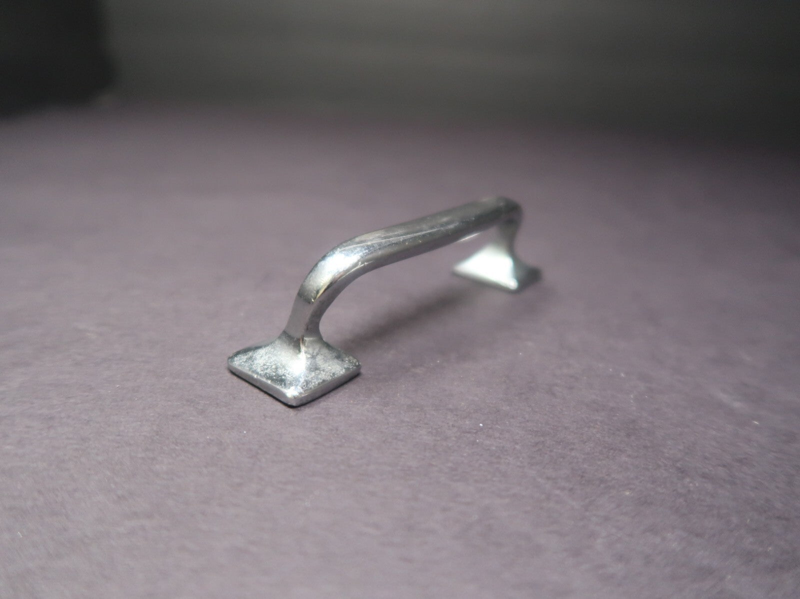 Vintage Chrome Drawer Cabinet Knob Pull 4"
