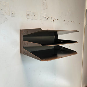 Vintage 3-Tier Wall-Mounted / Desktop Steel File Organizer
