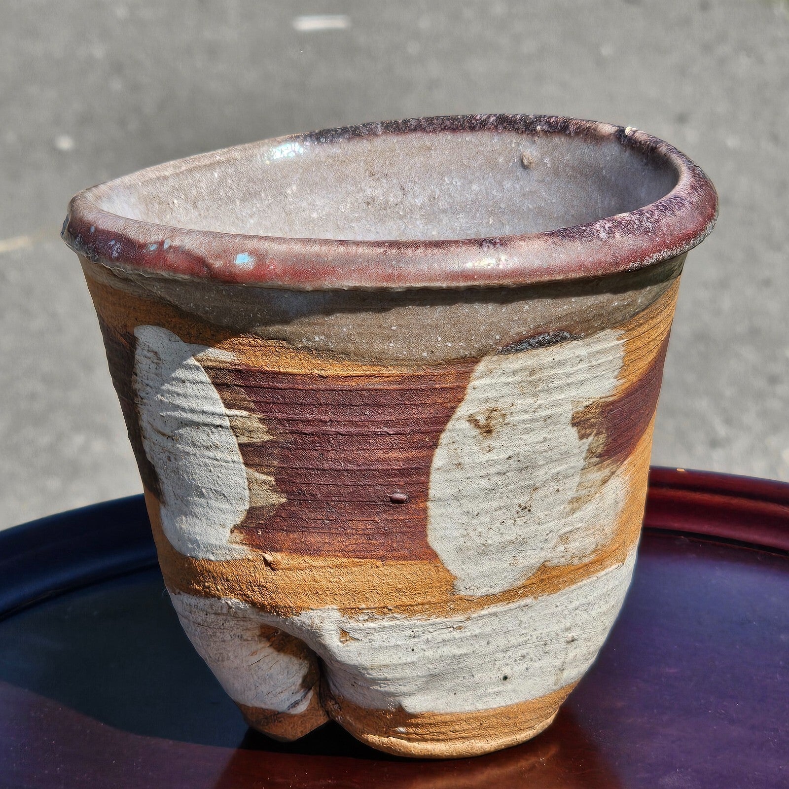 Small Handmade Pottery Planter 5" Dia x 4.5" H