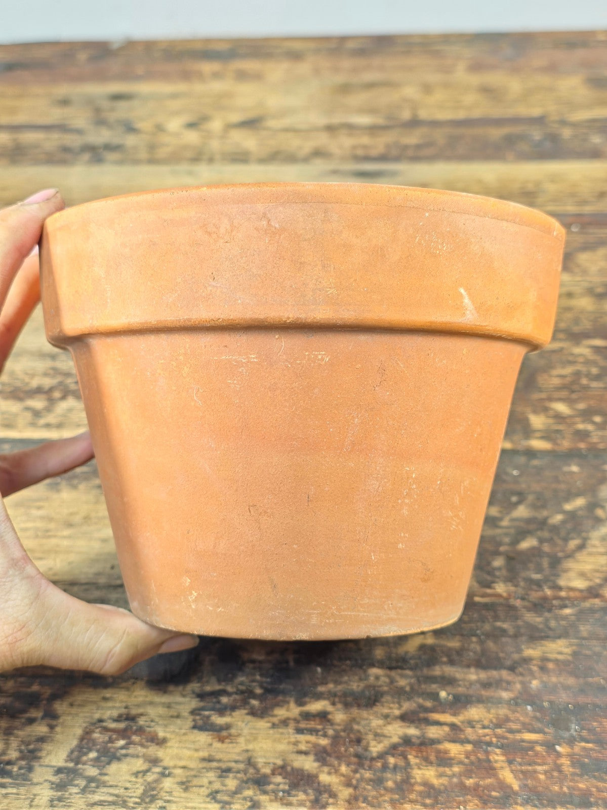 Vintage Unglazed Terracotta Planter Pot – VAS-TREV Italy – 7" Dia