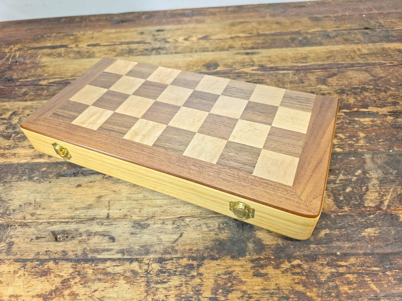 Handcrafted Wooden Folding Chess Set | 34 Pieces (Includes Extra Queens)