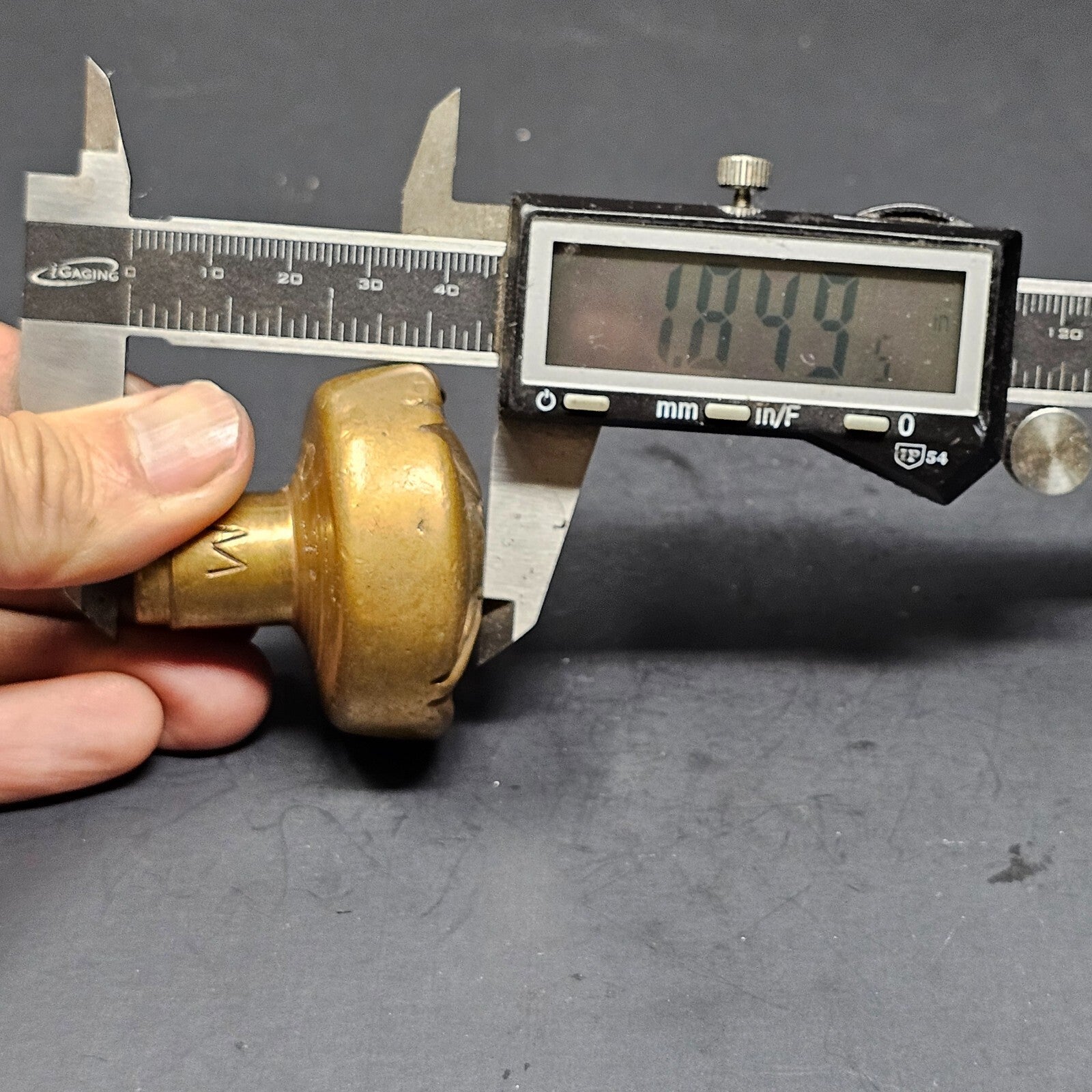 Vintage Single Door Knob Solid Brass (10 oz.)