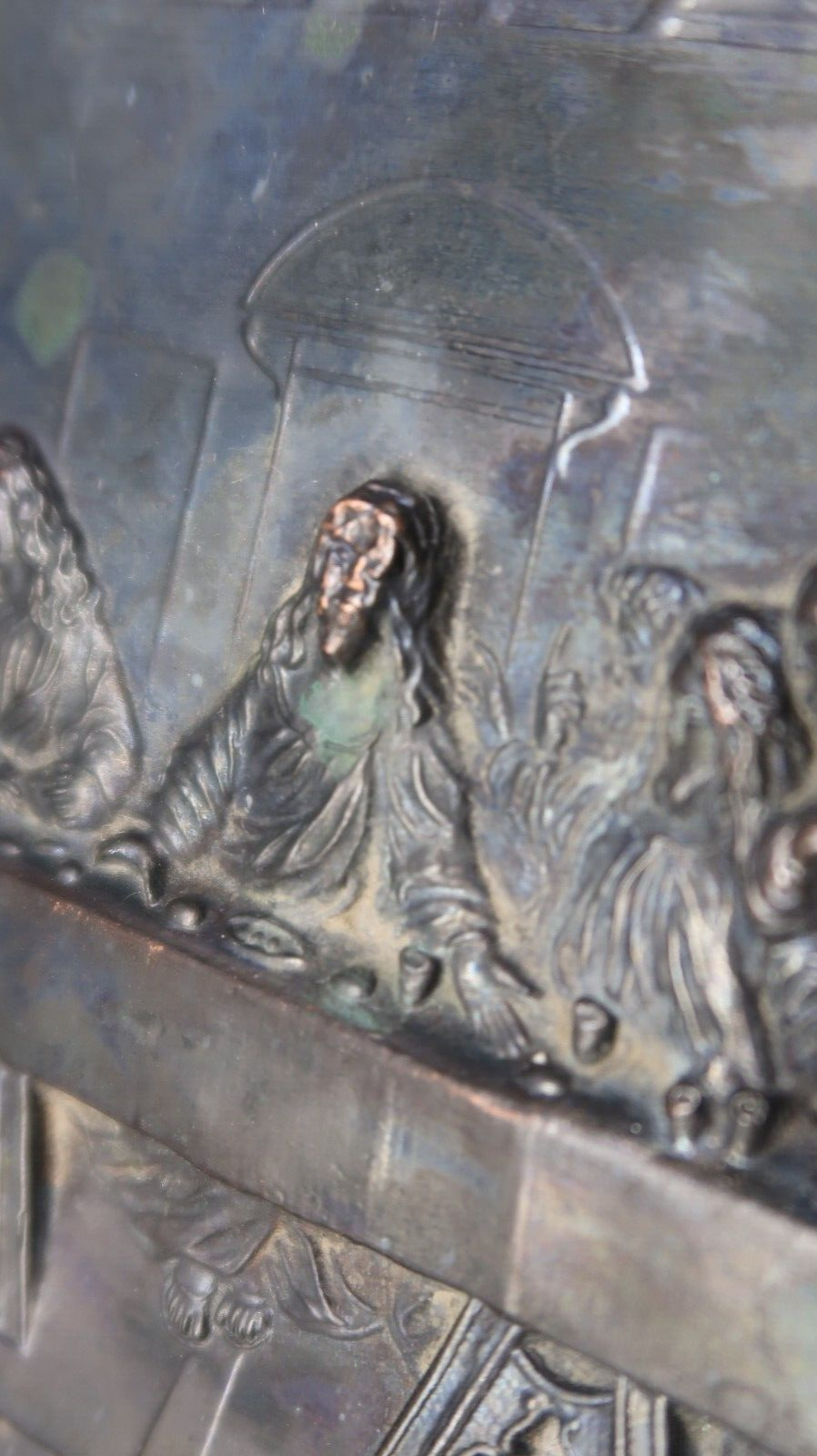 Vintage The Last Supper Metal Relife Art 5.25" x 9.75"