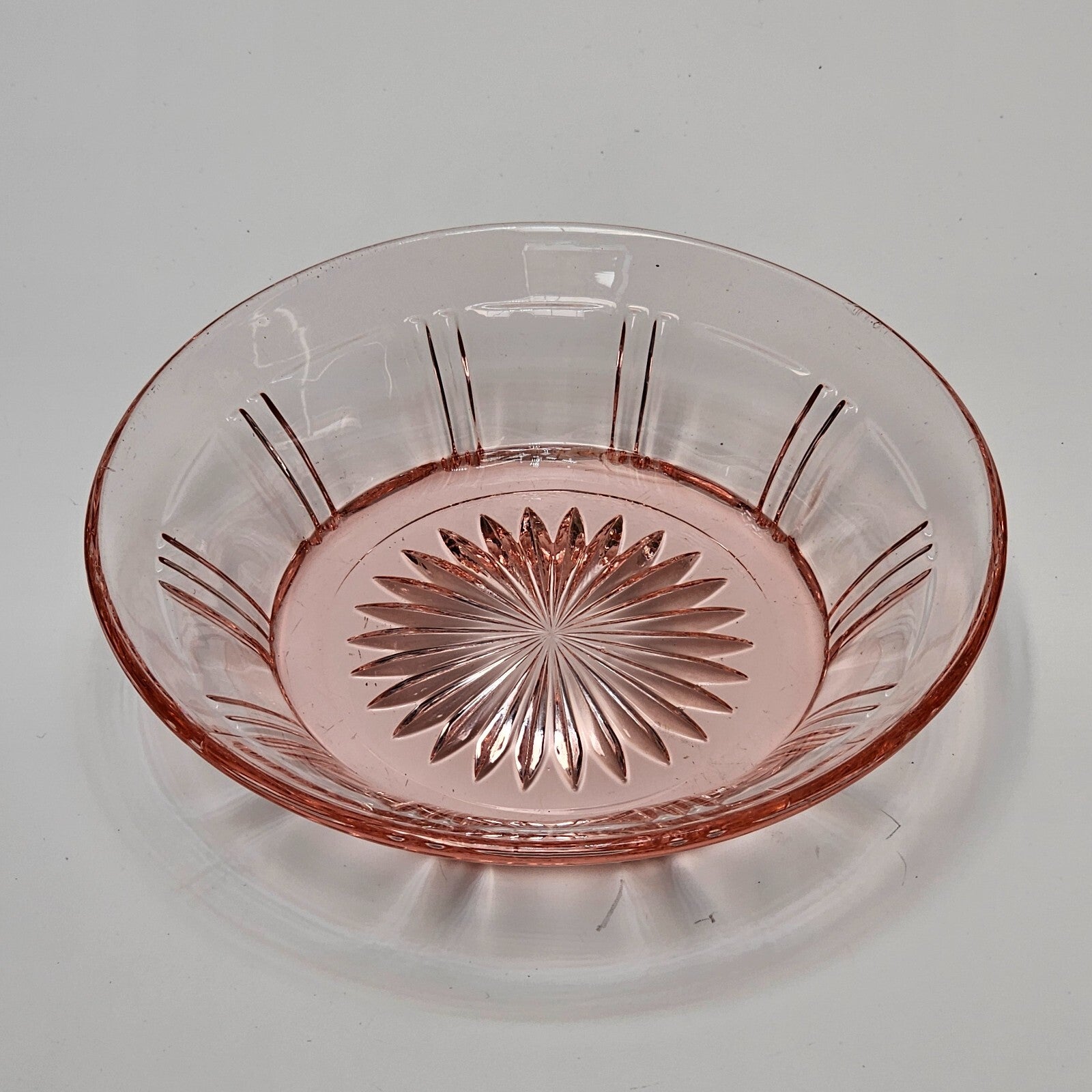 Antique Pink Depression Glass Dessert Fruit Bowl 5 3/4"