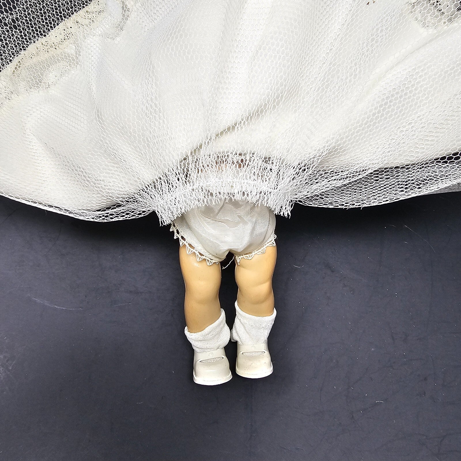 Vogue Ginny  Bride Doll 8" Straight Leg Walker 1950's Made In USA