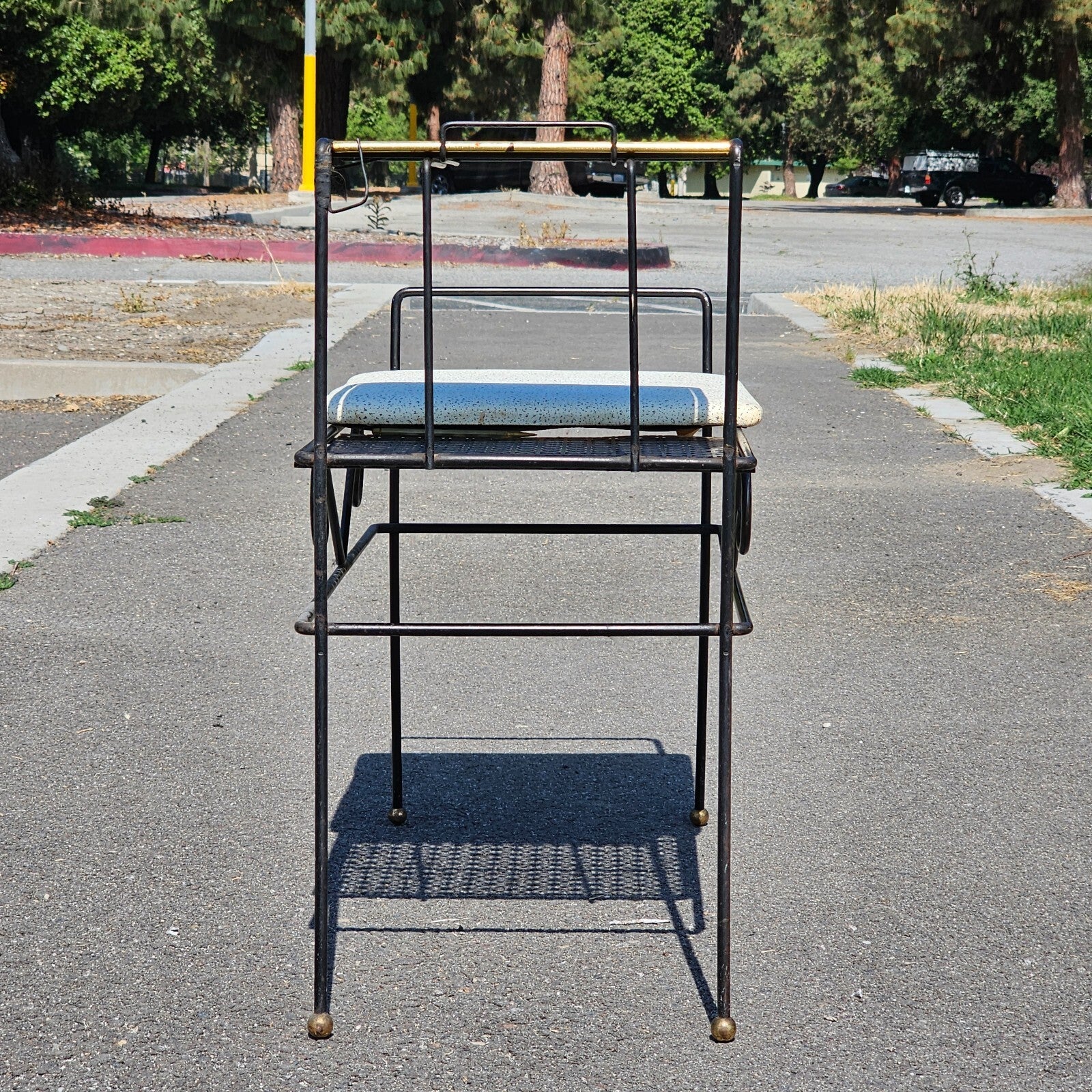 Vintage Mid Century Retro Telephone Table Gossip Bench Atomic Space Age