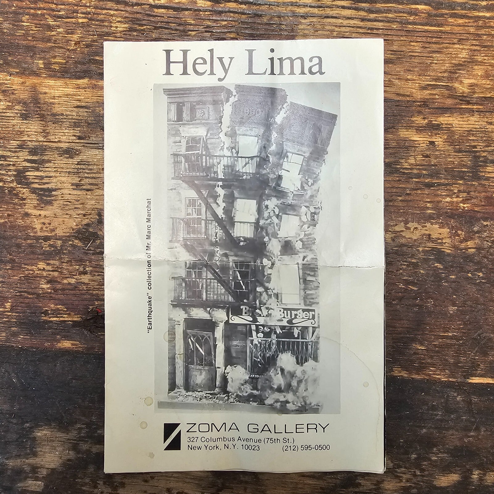 Hely Lima Signed -  New York Facades, 1981 - 1982 - Exhibition Poster
