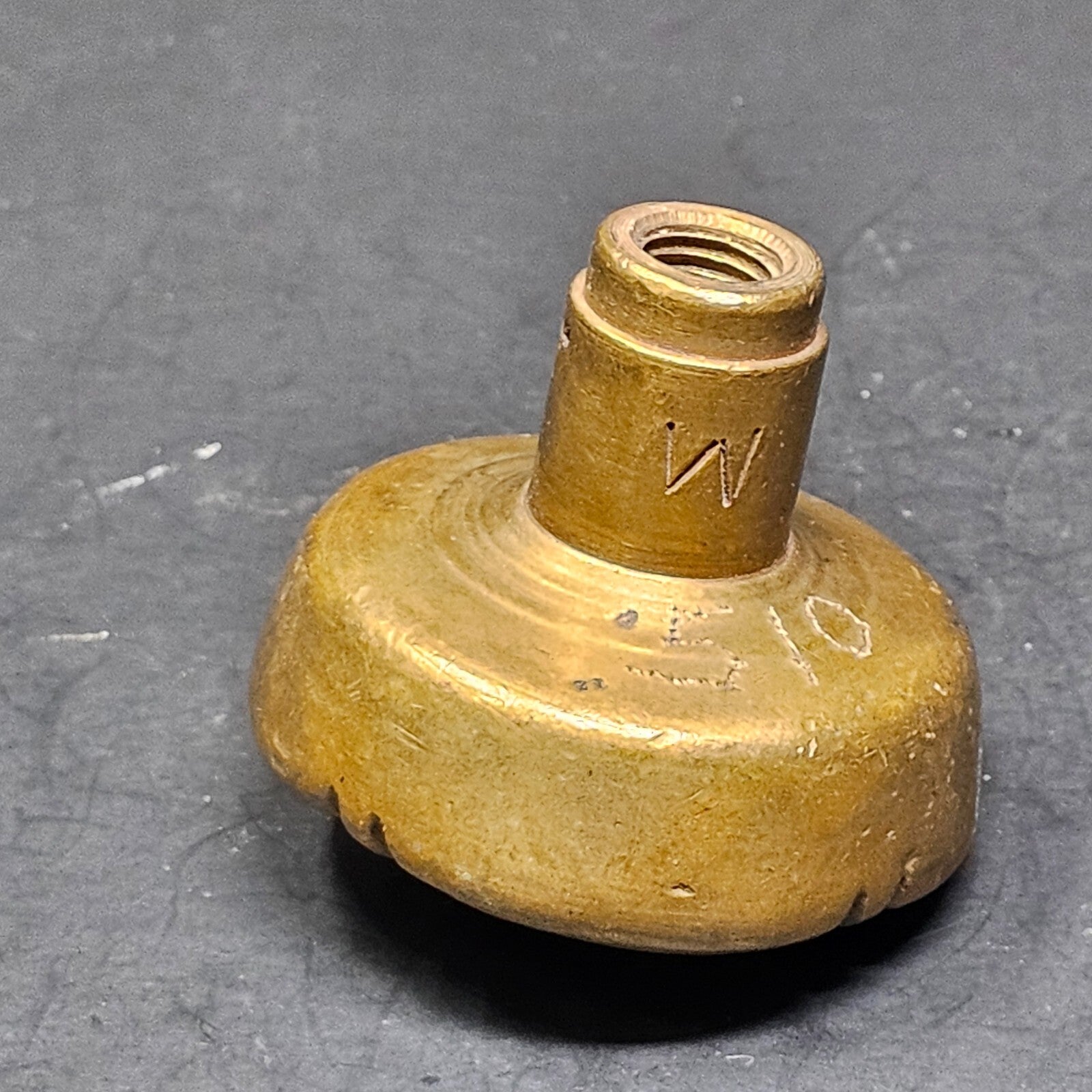 Vintage Single Door Knob Solid Brass (10 oz.)