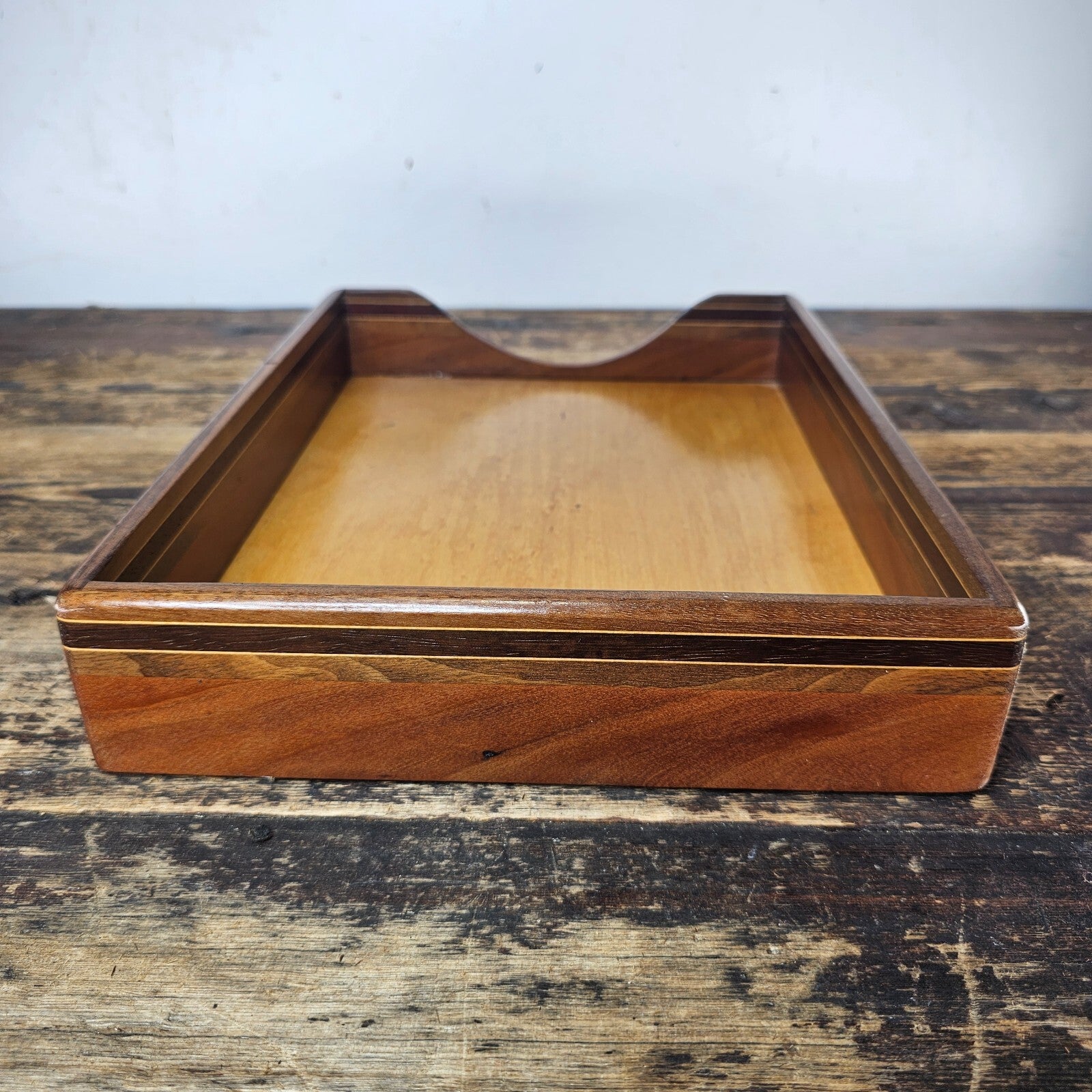 Nordic Style Vintage Wooden Document Tray