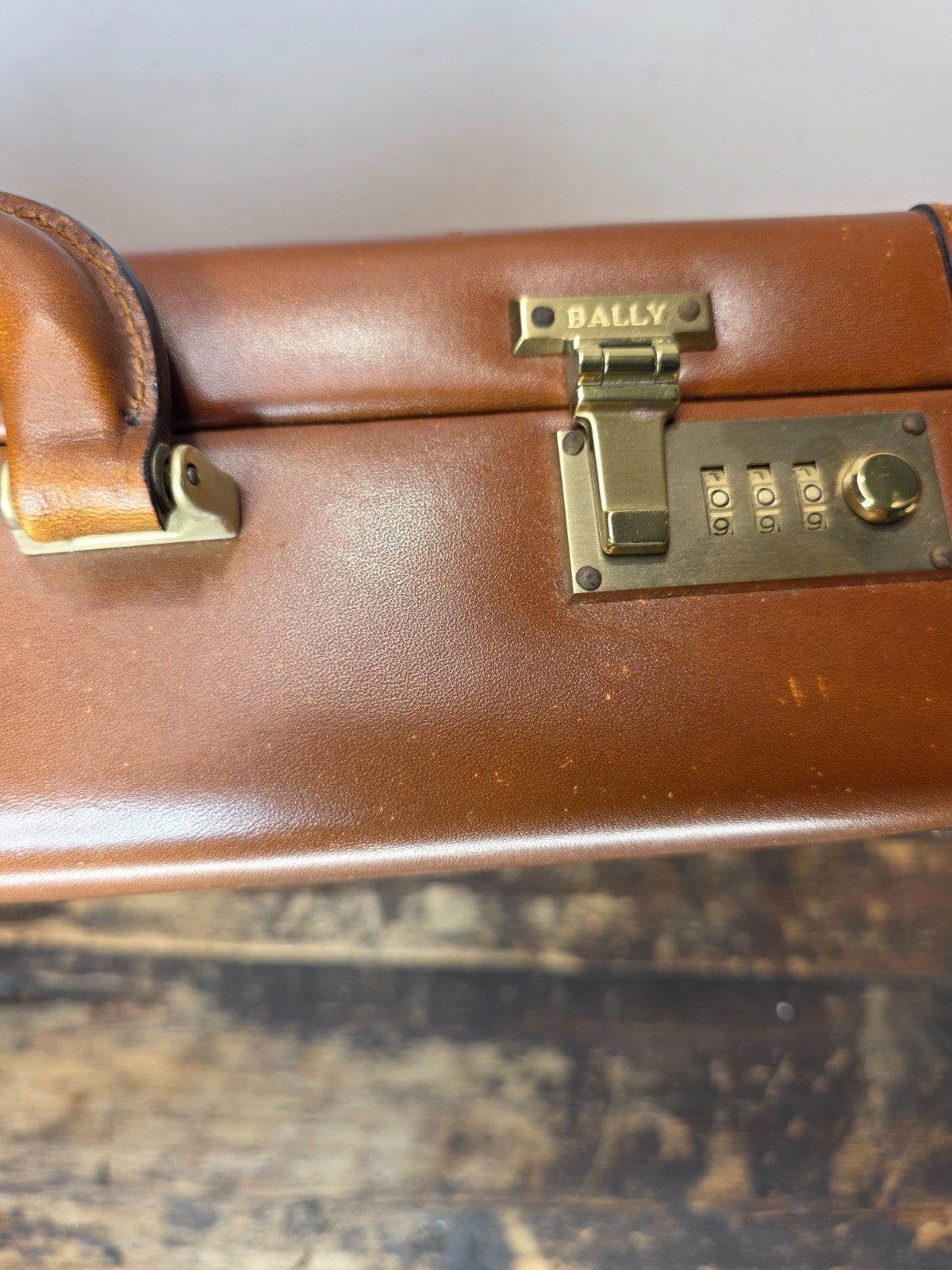 Bally Italy Leather Attache Briefcase CEO President Hard Case with Dust Cover