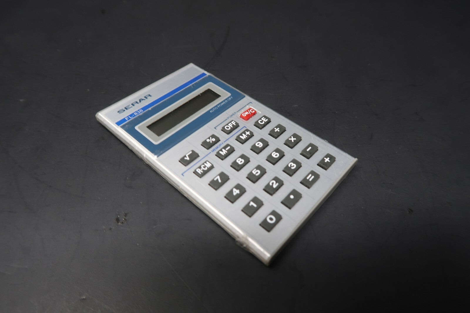 Vintage Small Calculator SERAR FL-838 LCD Calculator With a Pouch