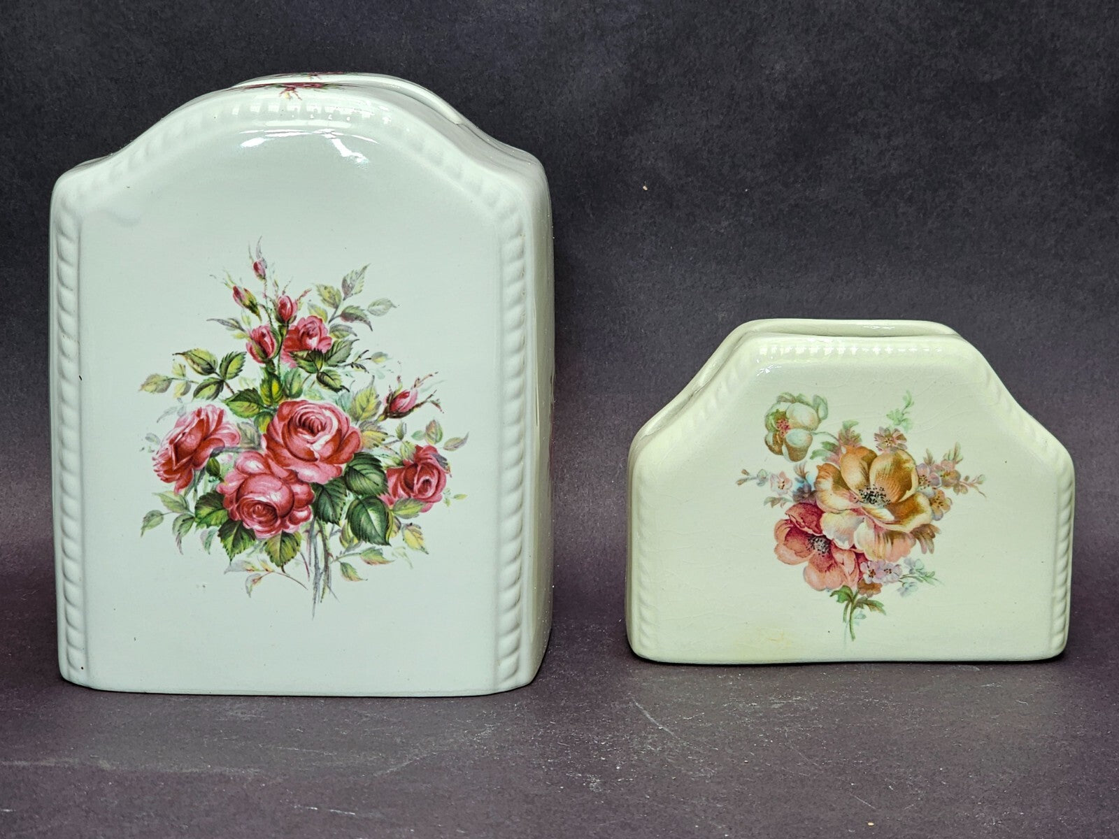 Set of 3 VB Athena California / Soap Dish / Toothbrush Holder / Tissue Box Cover