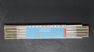 2 Meter / 78 Inch White Wooden Fold Out Ruler 10 Fold