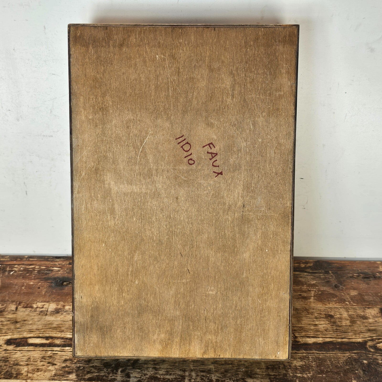 Vintage Walnut Deep Desk Tray / Document Organizer  (1950s-1960s) 4.25"H